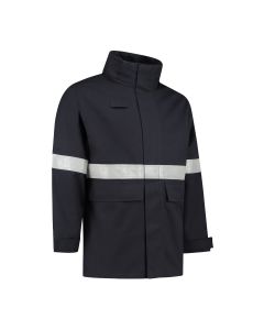 Dapro Blaze Multinorm Raincoat - Size - Navy Blue - Flame-retardant , Anti-Static , Welding Proof , Arc Flash Protection and Chemical resistent