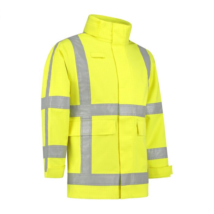 Dapro Blaze Multinorm Raincoat - Size - Hi-Vis Yellow - Flame-retardant , Anti-Static , Welding Proof , Arc Flash Protection and Chemical resistent
