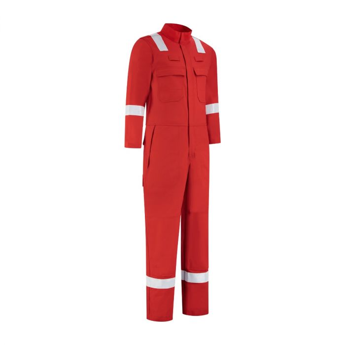 Dapro Diamond Multinorm Overall 98% Cotton - Size - Red - Flame-Retardant , Anti-Static , Welding , Arc Flash Protection and Chemical Resistant