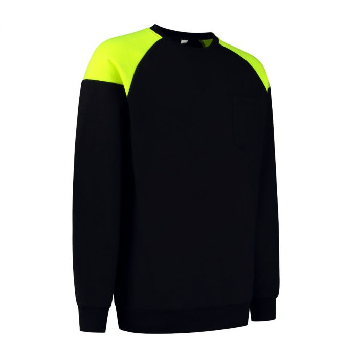 Dapro Globe-Tech Multinorm Sweater - Size - Black/Hi-Vis Yellow - Flame-Retardant and Anti-Static
